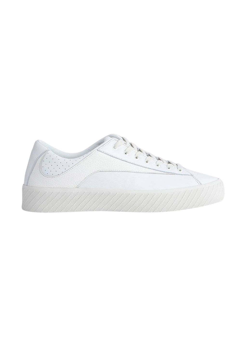 Preowned By Far Rodina White Leather Sneakers Size 40