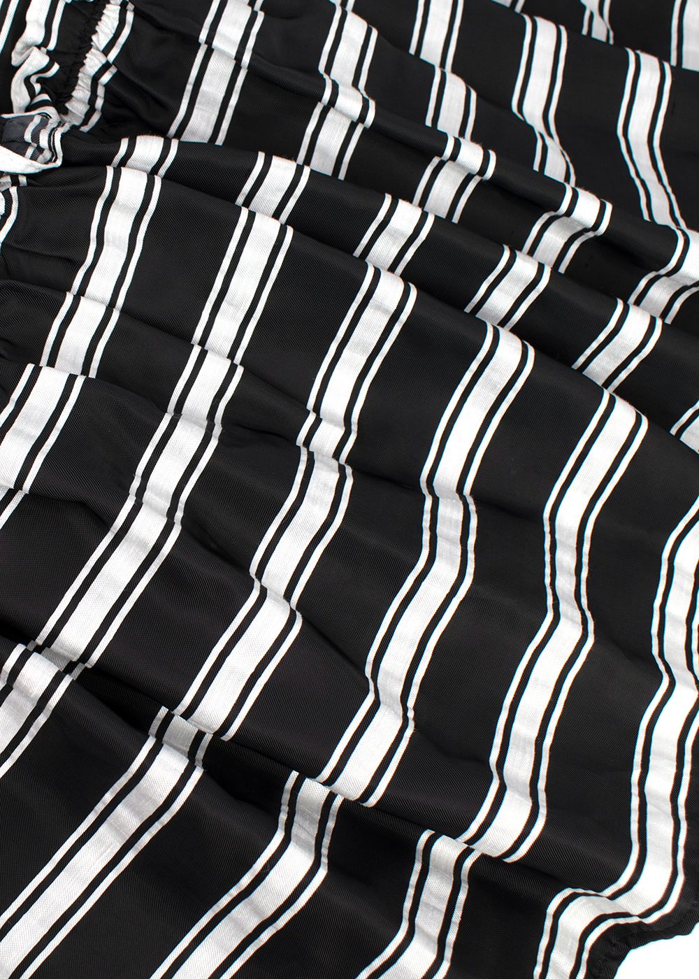 Lisa Marie Fernandez Black and White Striped Tiered Midi Skirt Size XXS viscose