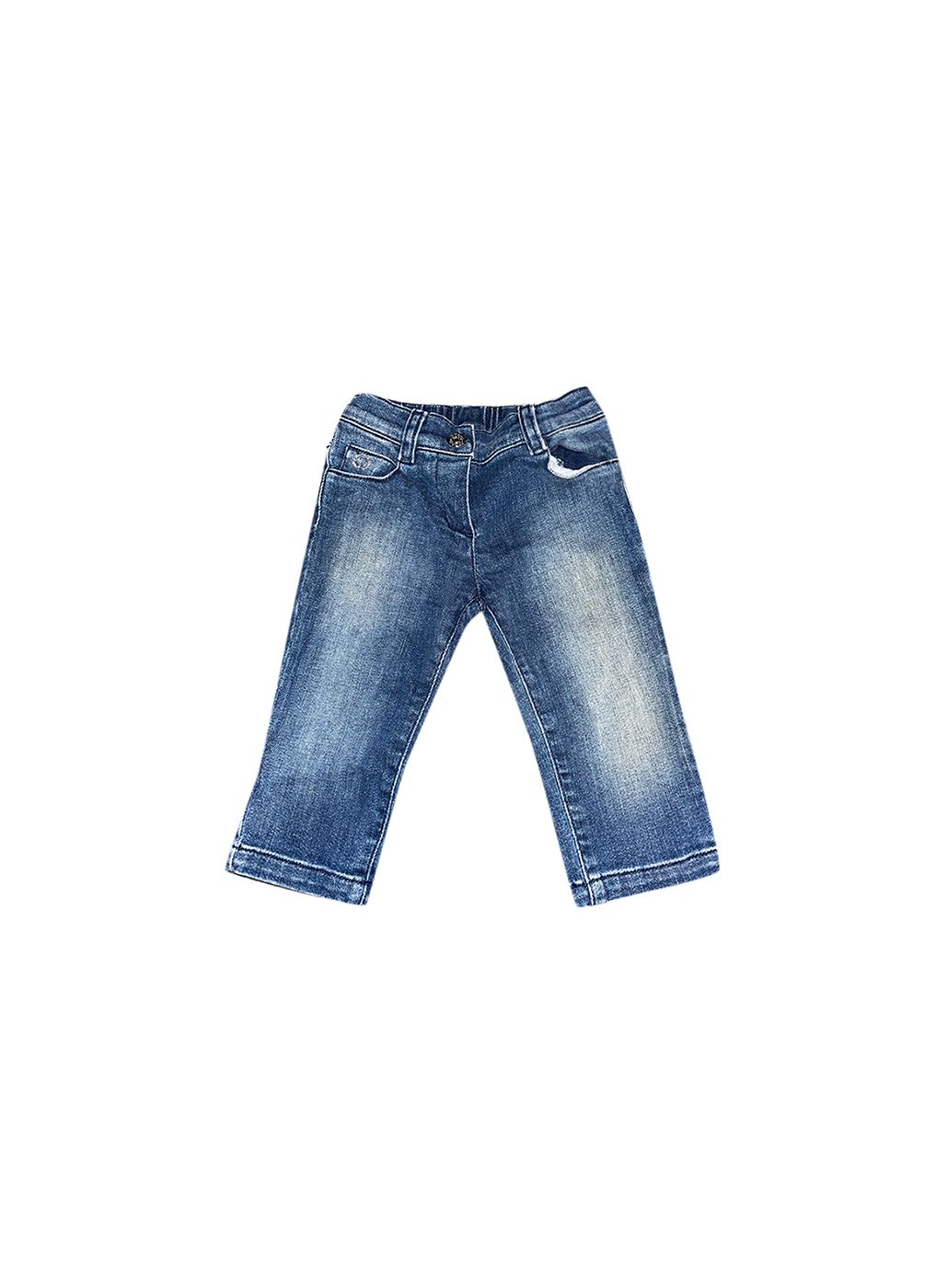 Boys Preowned Gucci Mid-wash denim jeans Size 6-9 Months Blue