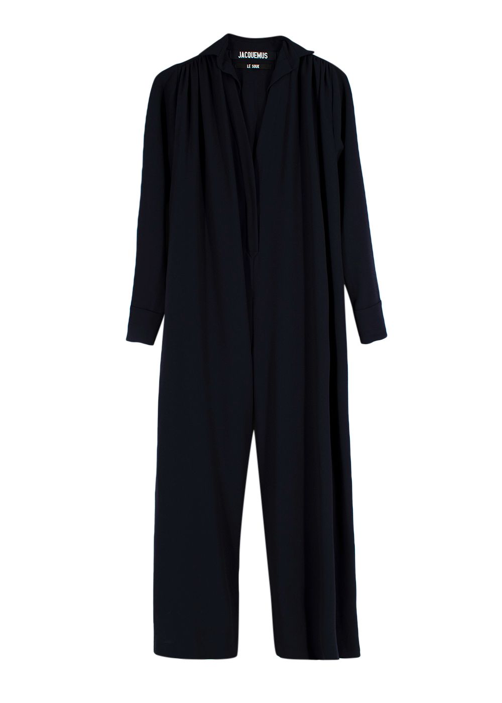 Jacquemus Navy Le Souk Virgin Wool Jumpsuit Size XXS