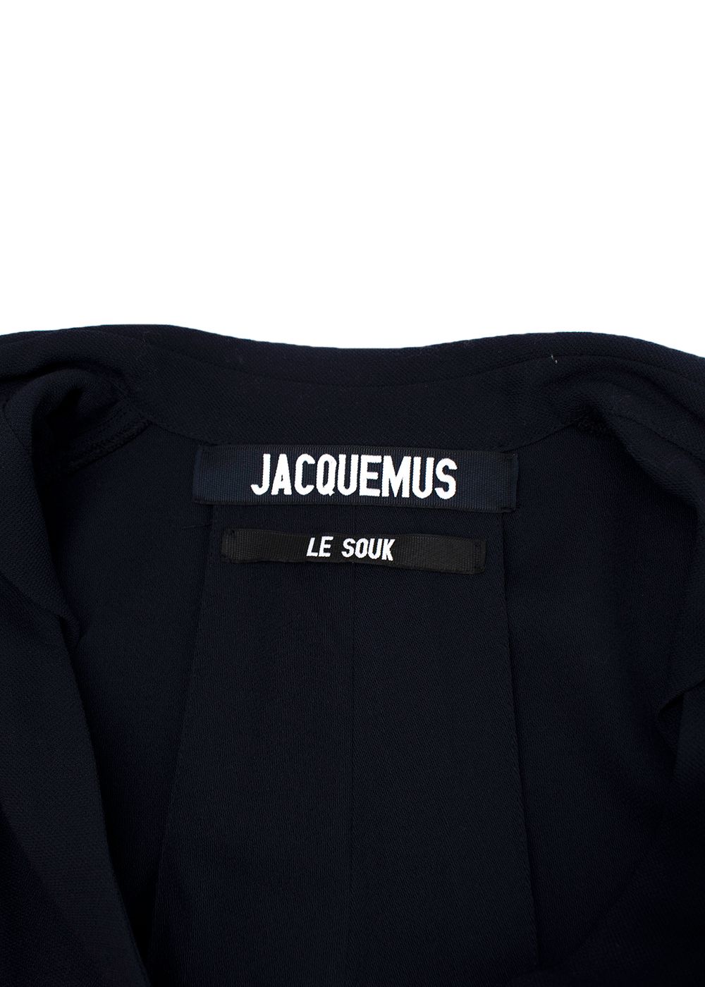 Jacquemus Navy Le Souk Virgin Wool Jumpsuit Size XXS