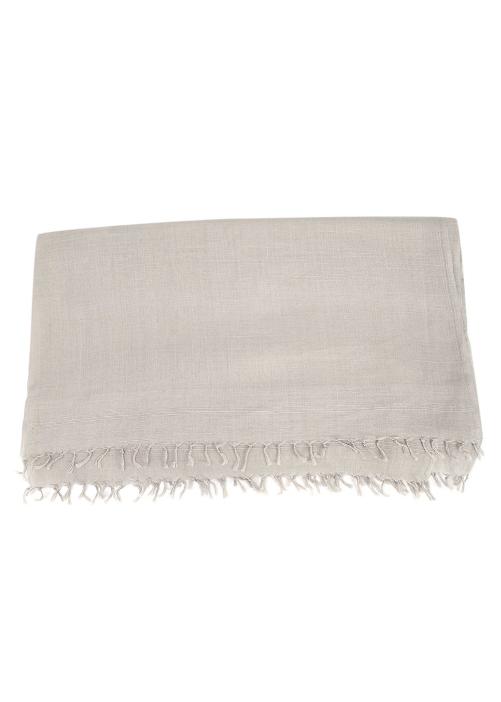 Preowned Light Grey Cotton Scarf