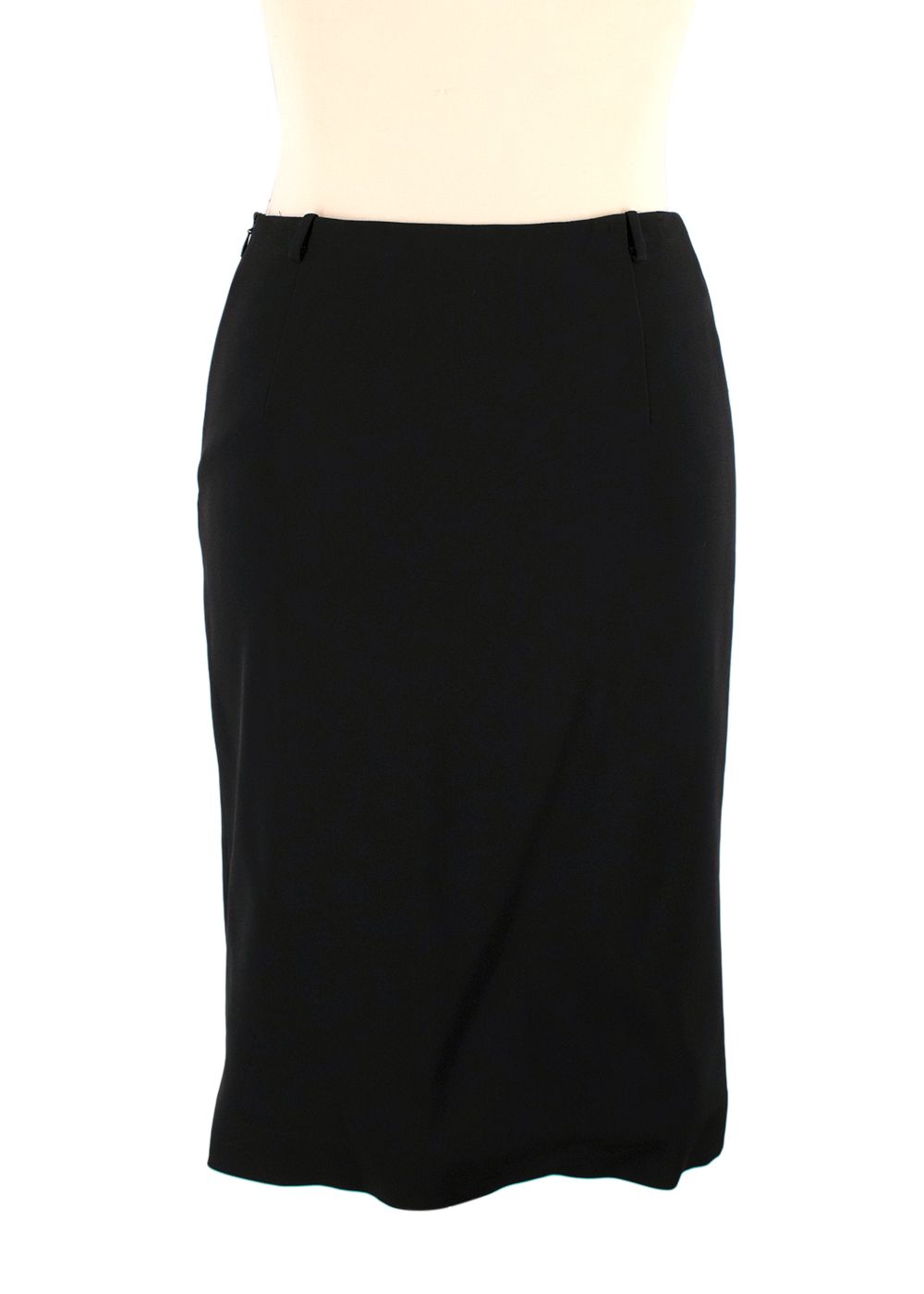 Preowned Prada Black Sleeveless Button-down Top  Fitted Skirt Size XXS polyester