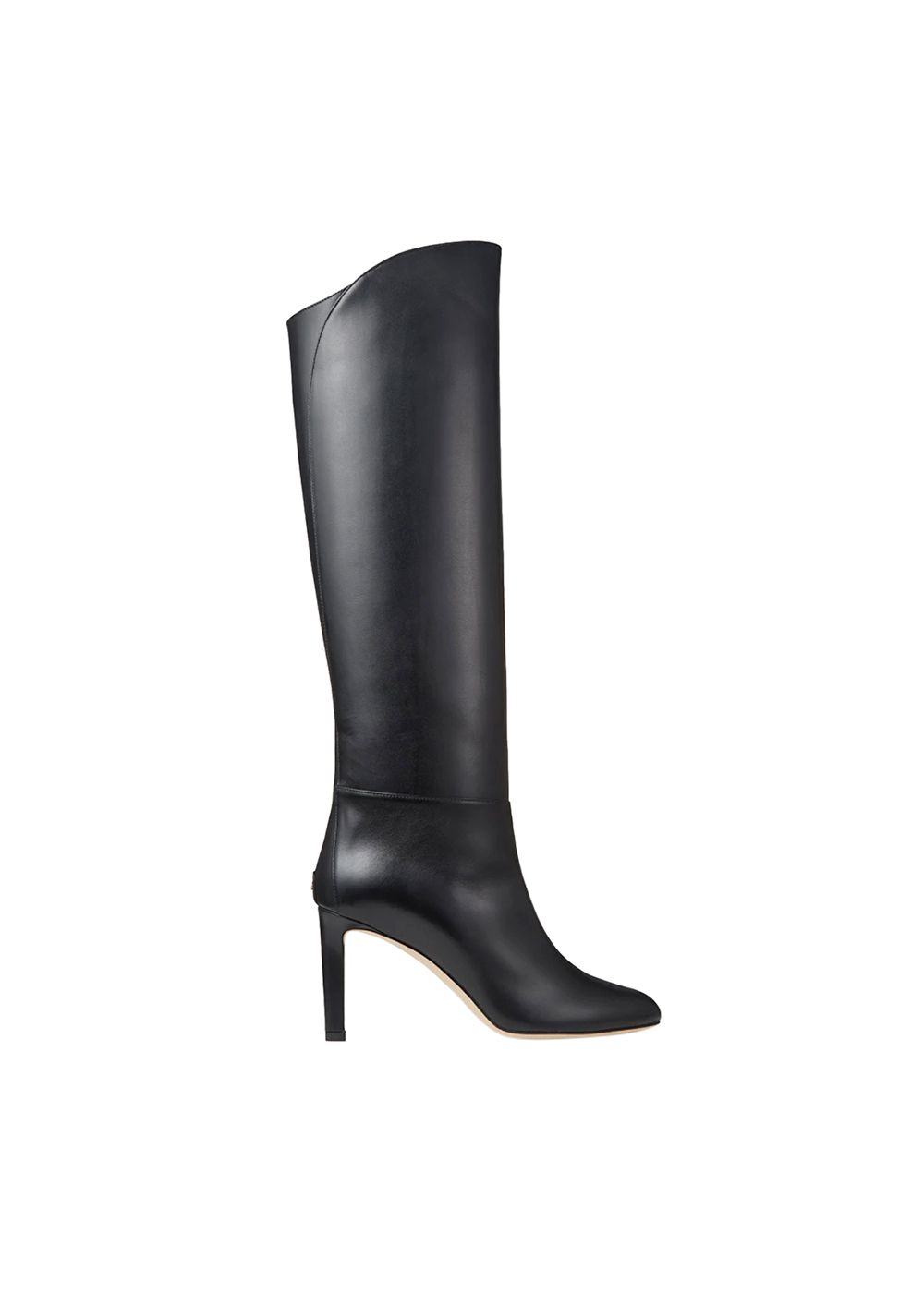 Jimmy Choo Karter 85 Black Calf Leather Knee-High Boots Size 39