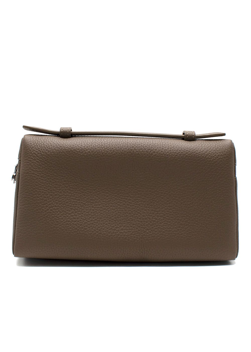 Loro Piana Grained Calfskin L19 Extra Pocket Pouch in Warm Mastic