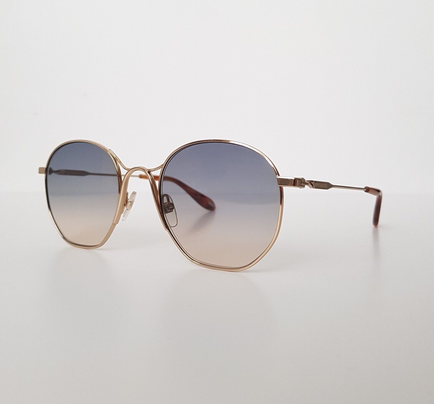 Preowned Givenchy GV7093/S Aviator Sunglasses Gold metal