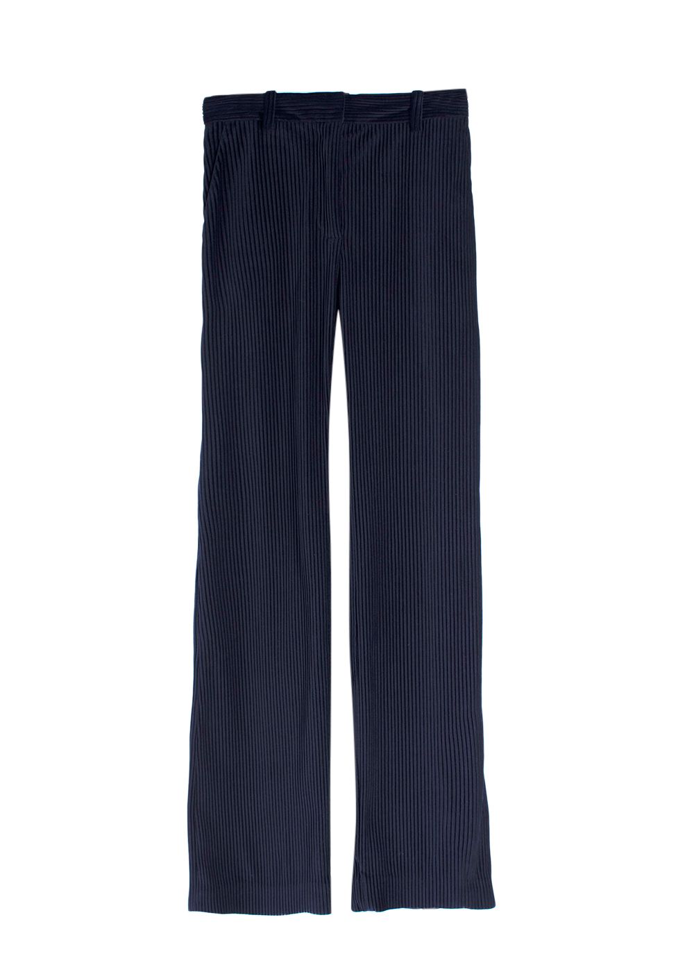 Preowned Acne Studios Navy Straight Leg Corduroy Trousers Size XS Navy Blue polyester