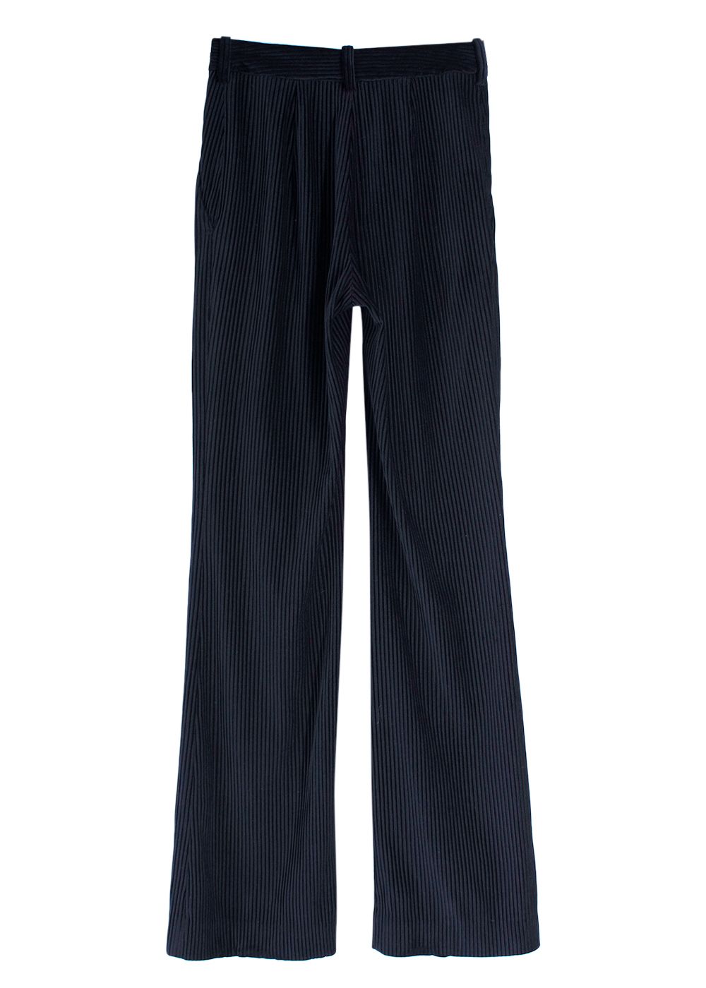 Preowned Acne Studios Navy Straight Leg Corduroy Trousers Size XS Navy Blue polyester