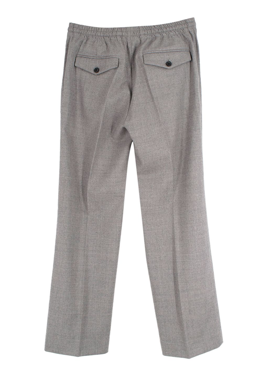 Joseph Grey Tailored Drawstring Waist Wool Trousers Size XS