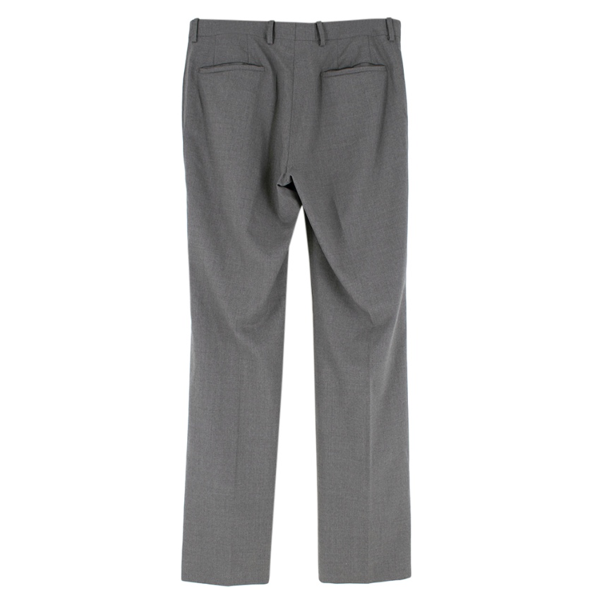 Preowned Joseph Men's Grey Straight Leg Trousers Size 34 cotton