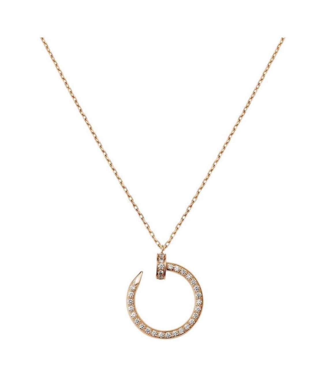 Cartier Rose Gold Just Un Clou Diamond Necklace k gold