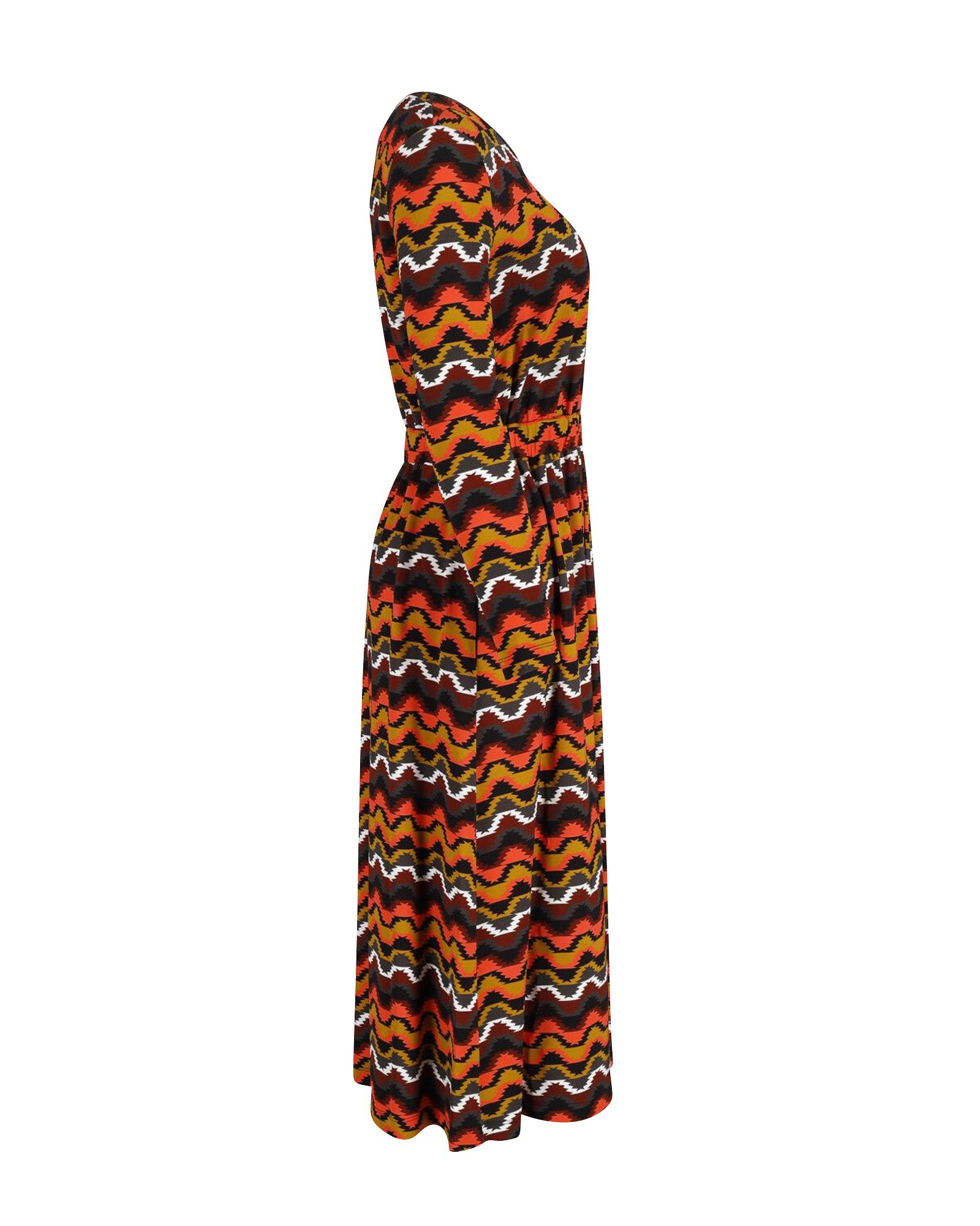 Missoni Multicoloured Zig Zag Printed Midi Dress Size S multicolor print cellulose fibre/viscose