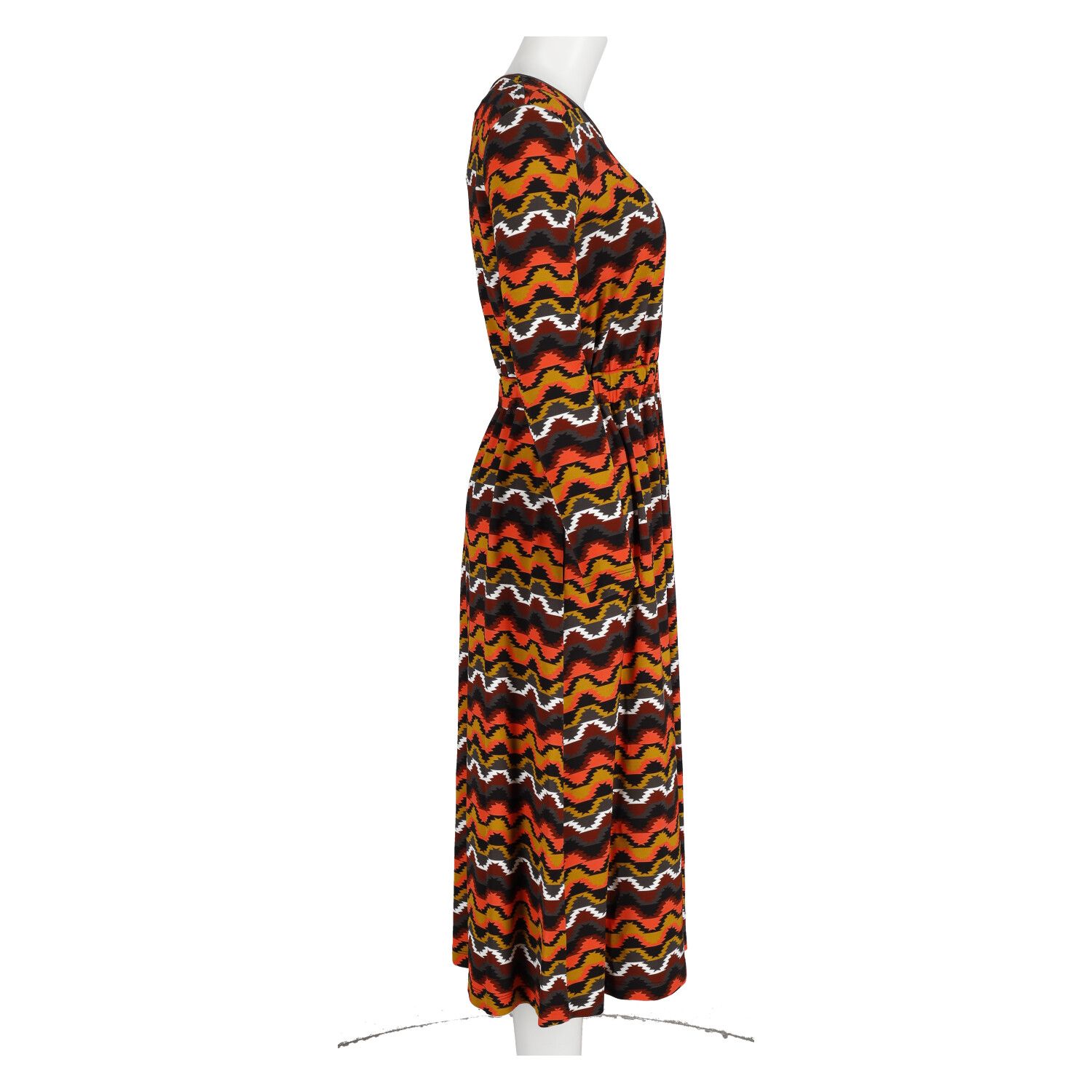 Missoni Multicoloured Zig Zag Printed Midi Dress Size S multicolor print cellulose fibre/viscose