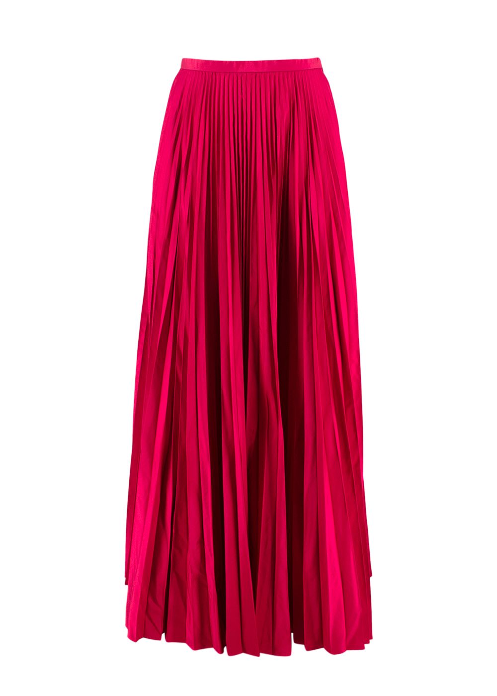 Christian Dior Pink Pleated  Silk Maxi Skirt Size S