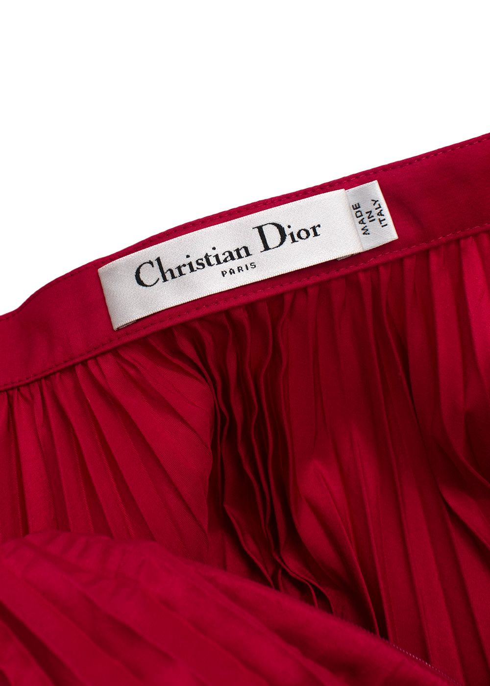 Christian Dior Pink Pleated  Silk Maxi Skirt Size S