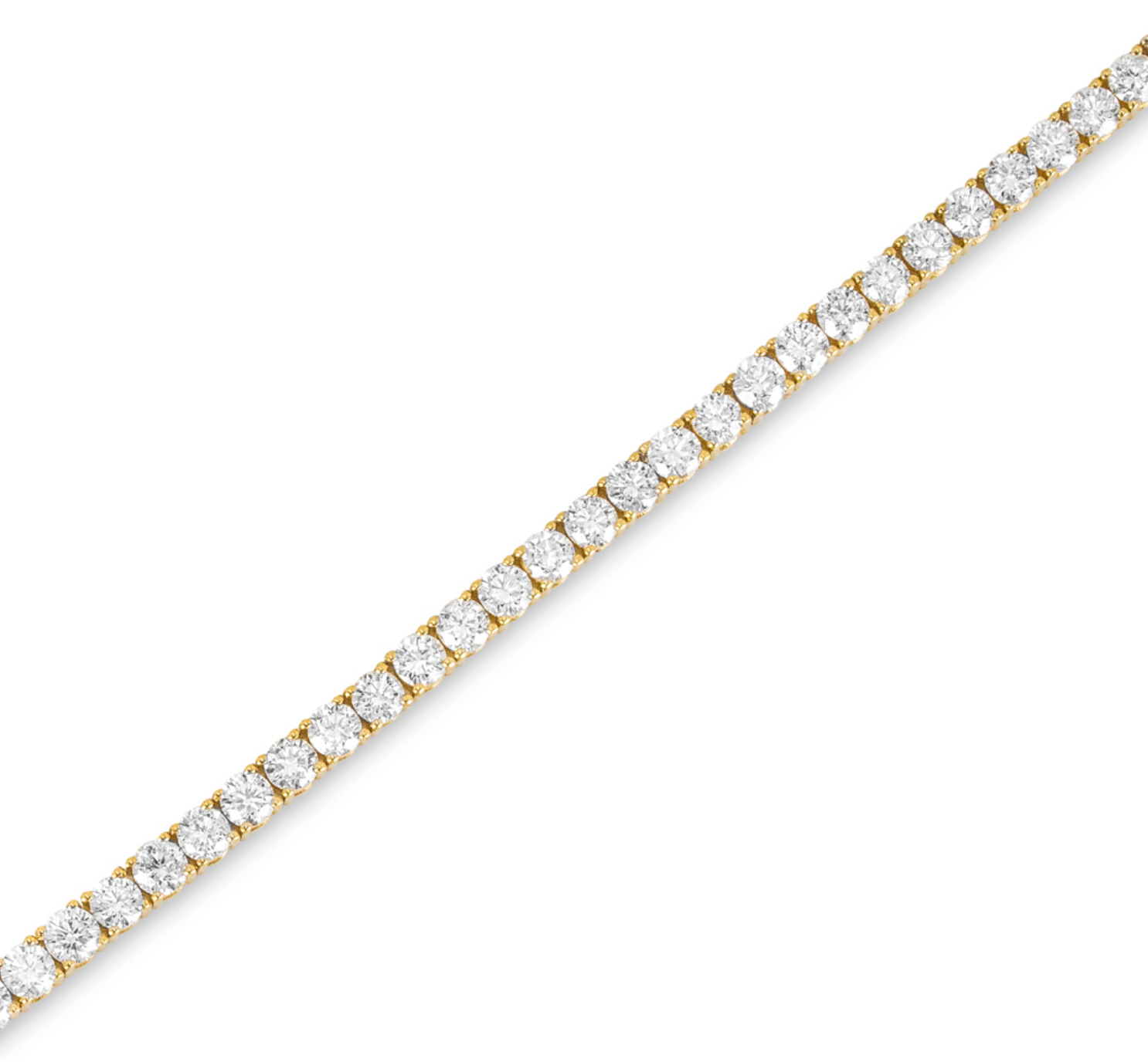 Preowned 18kt Yellow Gold Diamond Line Bracelet