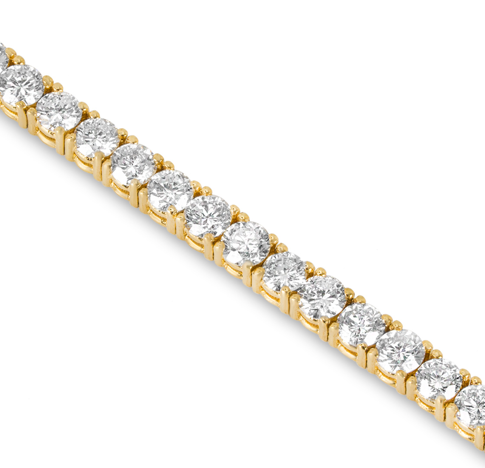 Preowned 18kt Yellow Gold Diamond Line Bracelet