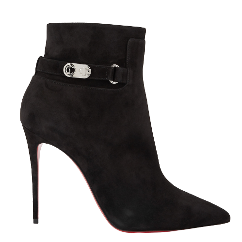 Preowned Christian Louboutin Black Lock So Kate Boots Size 39 suede