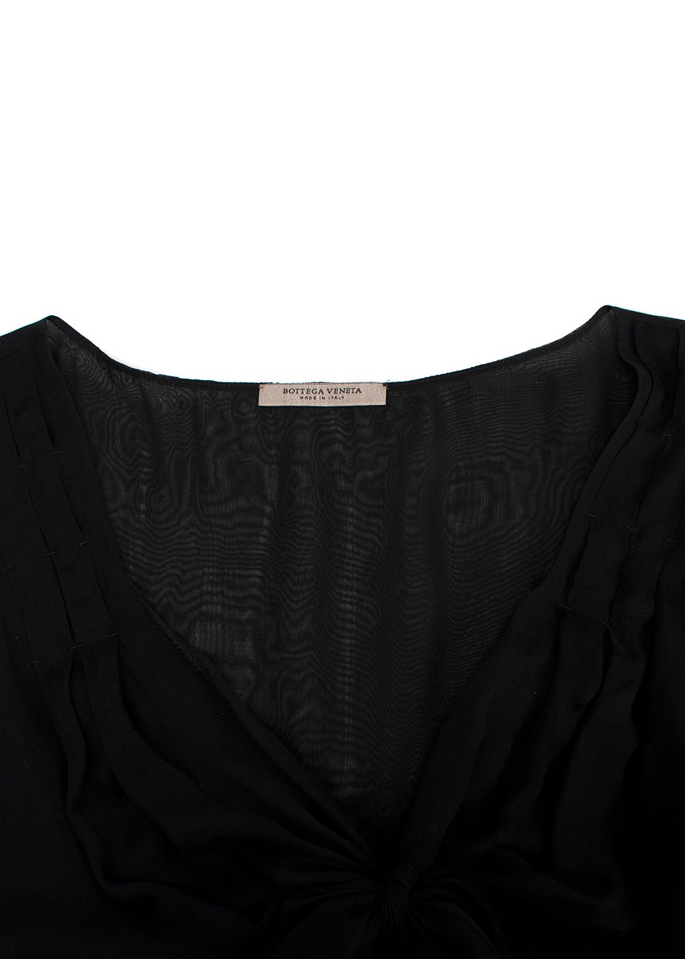 Preowned Bottega Veneta Black Silk Blouse Size S