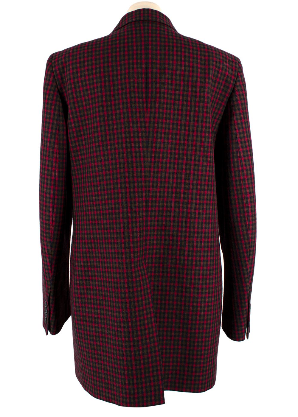 Balenciaga Red Chequered Blazer Size S wool