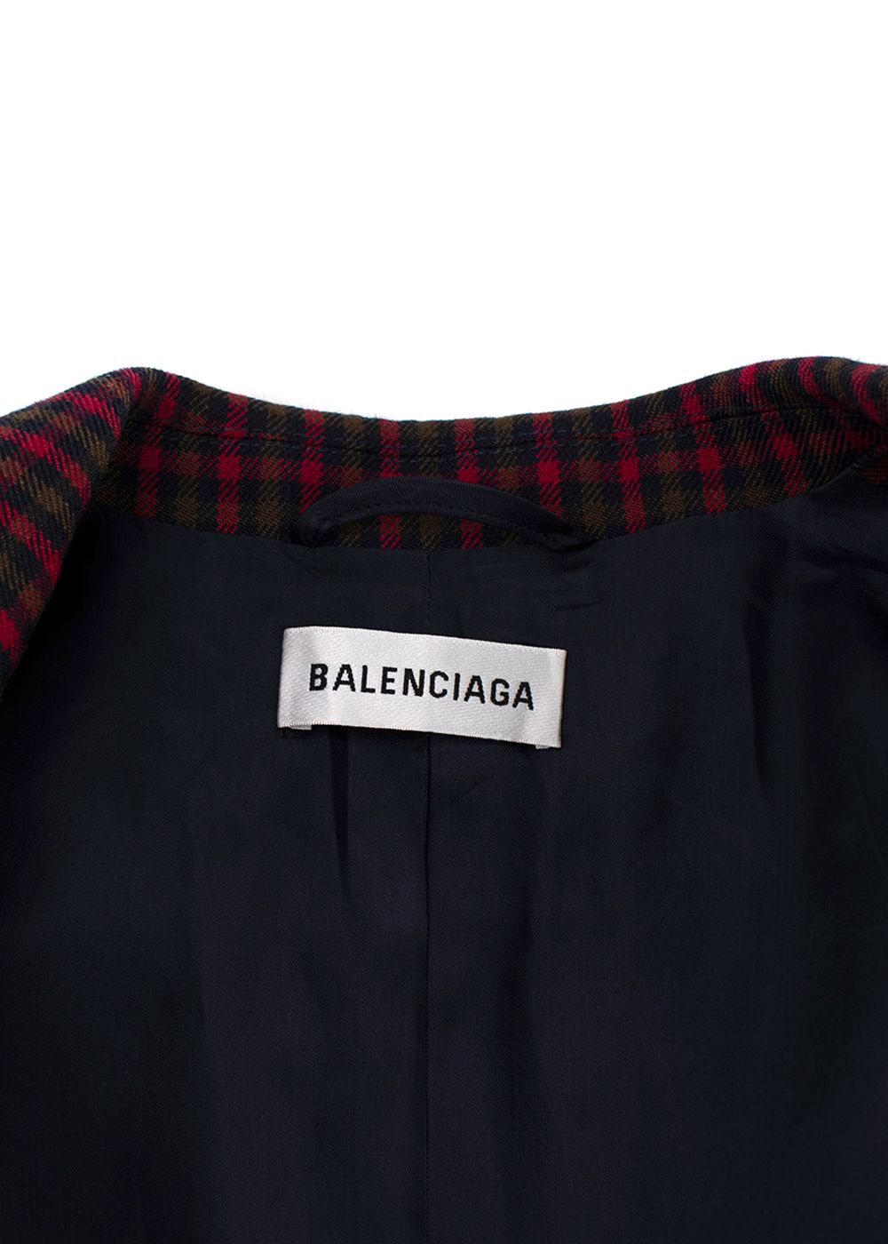 Balenciaga Red Chequered Blazer Size S wool