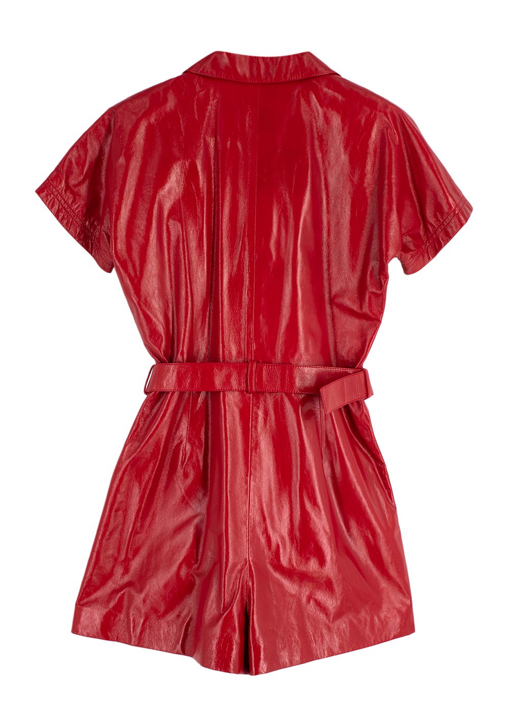 Dior Red Leather Playsuit Size S