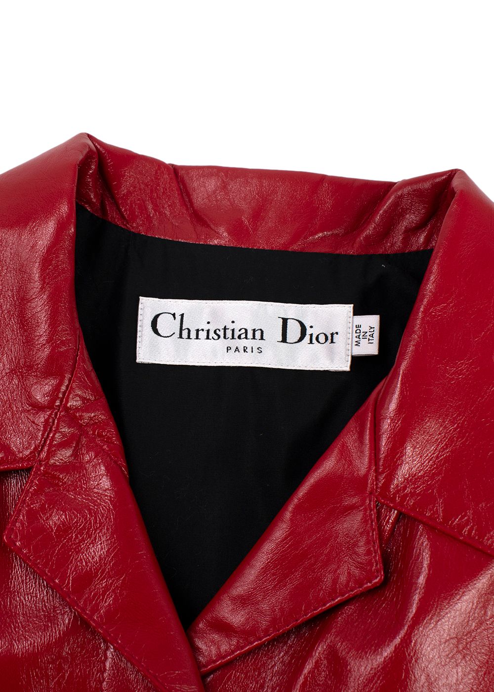 Dior Red Leather Playsuit Size S