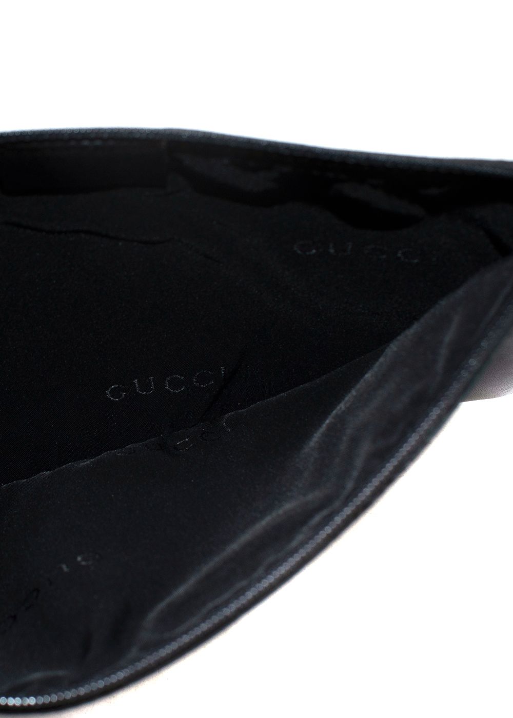 Gucci Vintage Black Leather Pouch