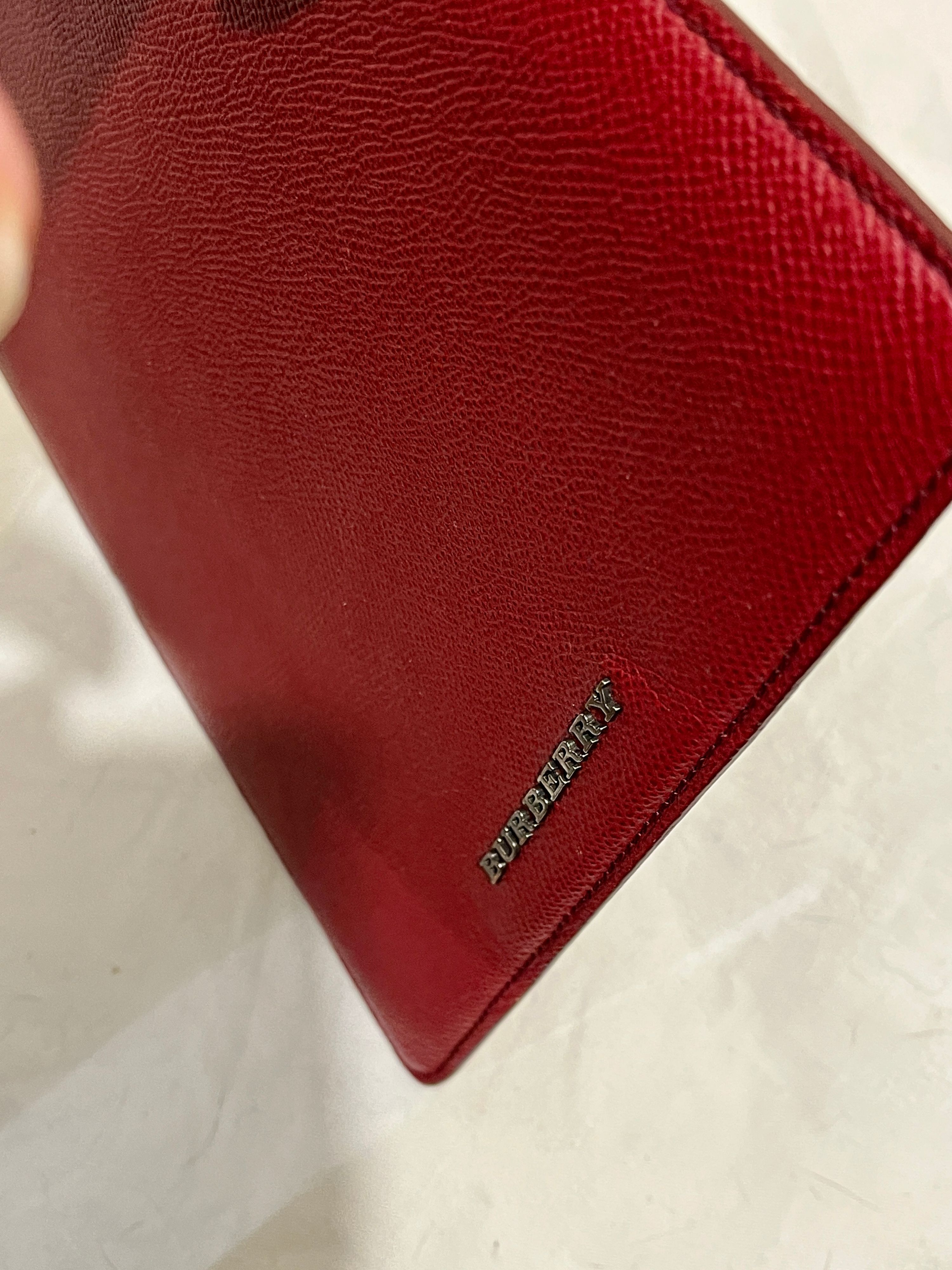 Burberry Red Grained Leather iPad Case