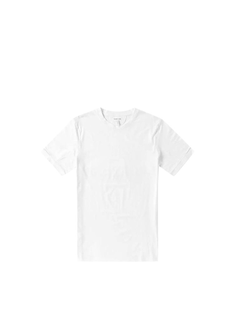 Men's Helmut Lang White Cut Hem T-Shirt Size XXL cotton