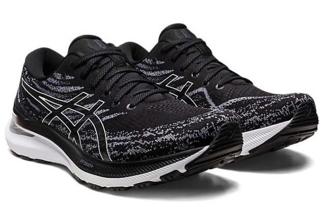 Men's Asics Black and White Gel Kayano 29 Trainers Size 44 Black White polyester/rubber