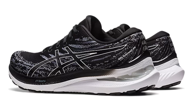 Men's Asics Black and White Gel Kayano 29 Trainers Size 44 Black White polyester/rubber