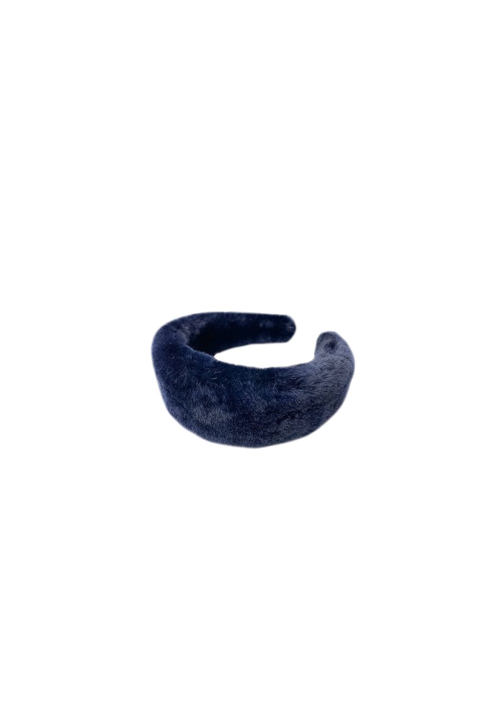 FurbySD Navy shearling headband Dark Blue fur