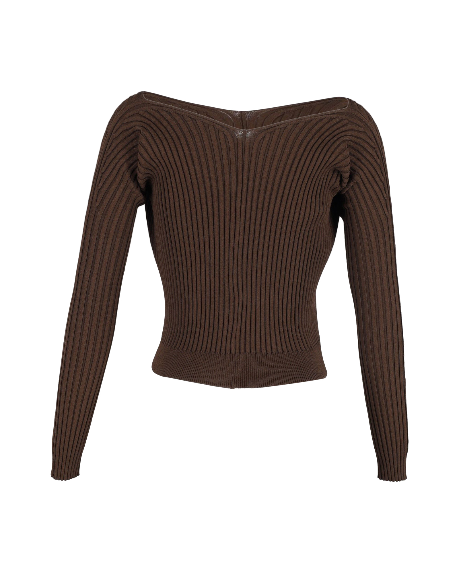 Preowned Jacquemus Brown La Maille Pralù Longue  Cardigan Size 40 polyester/polyester viscose