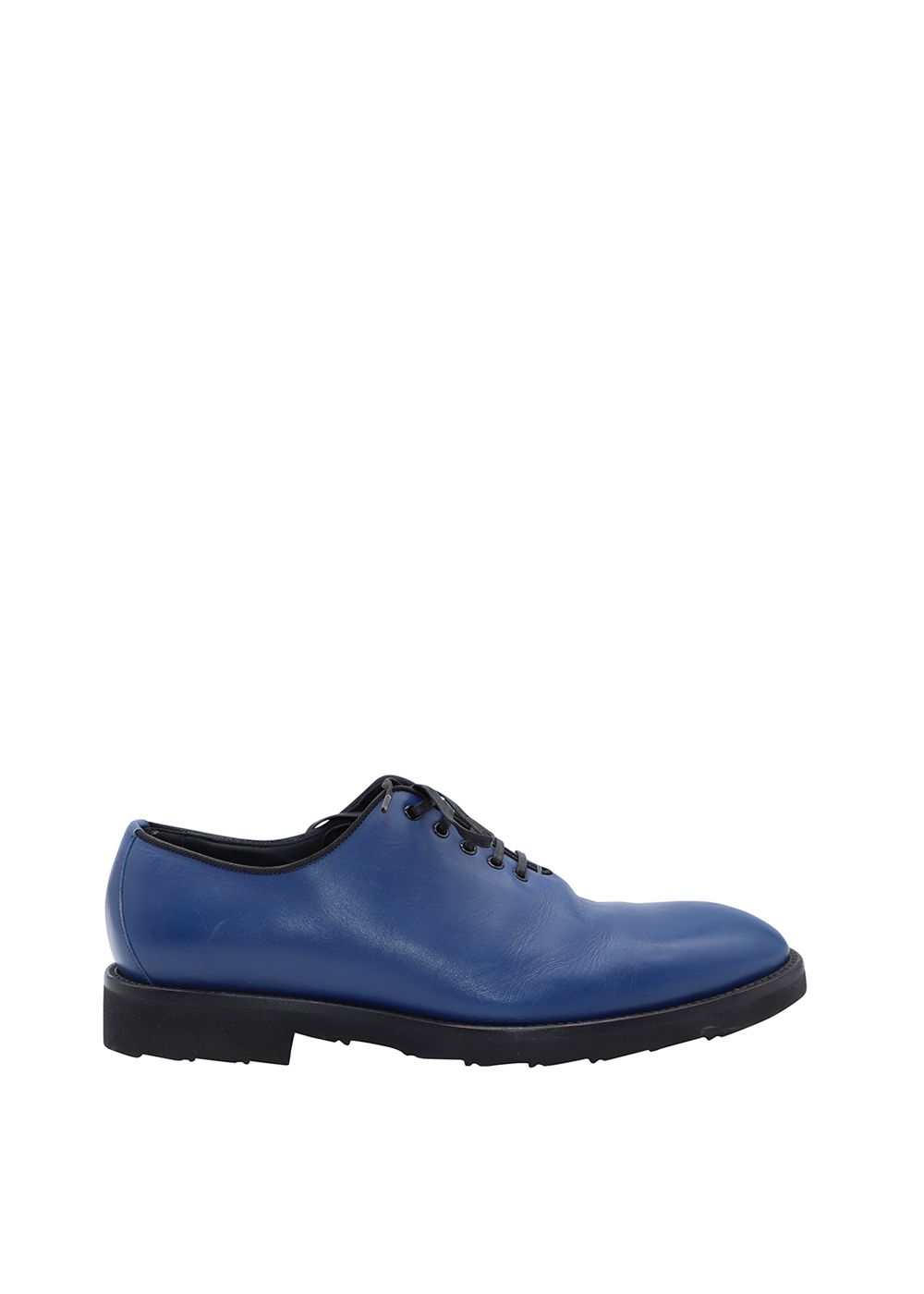 Dolce  Gabbana Blue Leather Lace-Up Oxfords Size 405