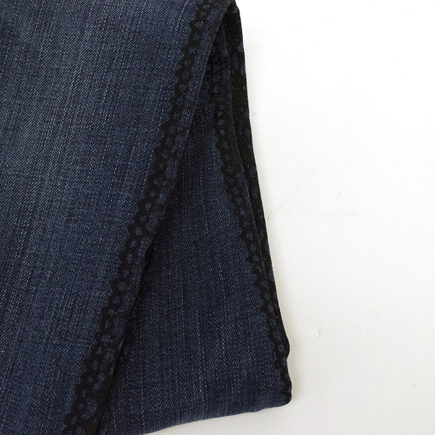 Current Elliot Skinny rolled ankle Jeans with Loved Tux Black Lace Size 26/66 Blue cotton