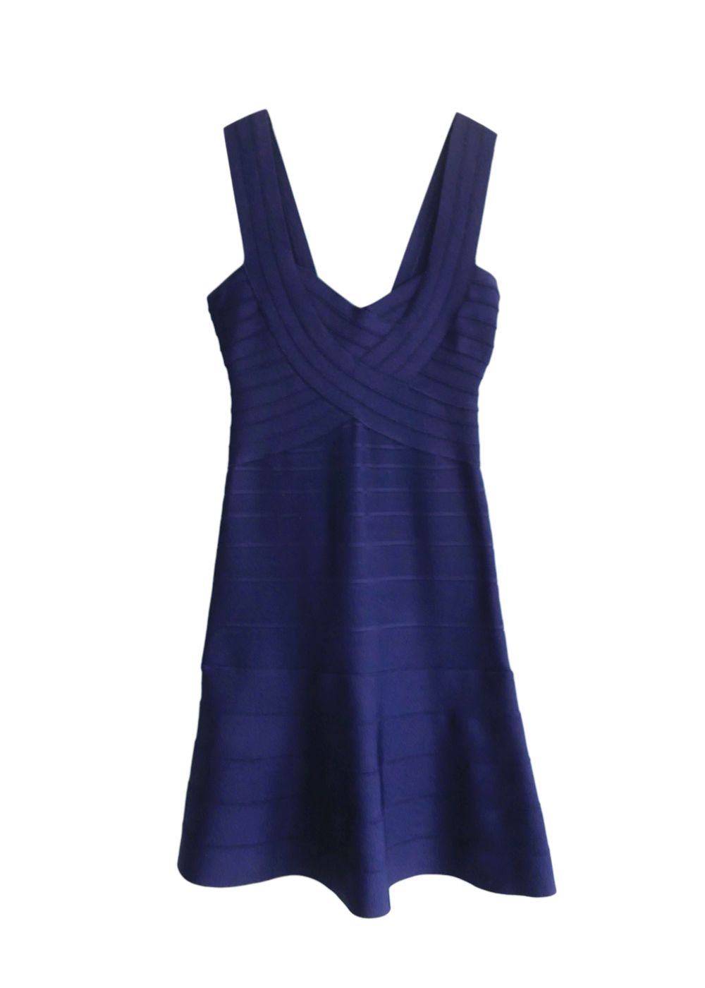 Herve Leger Blue Faith Bandage Dress Size S