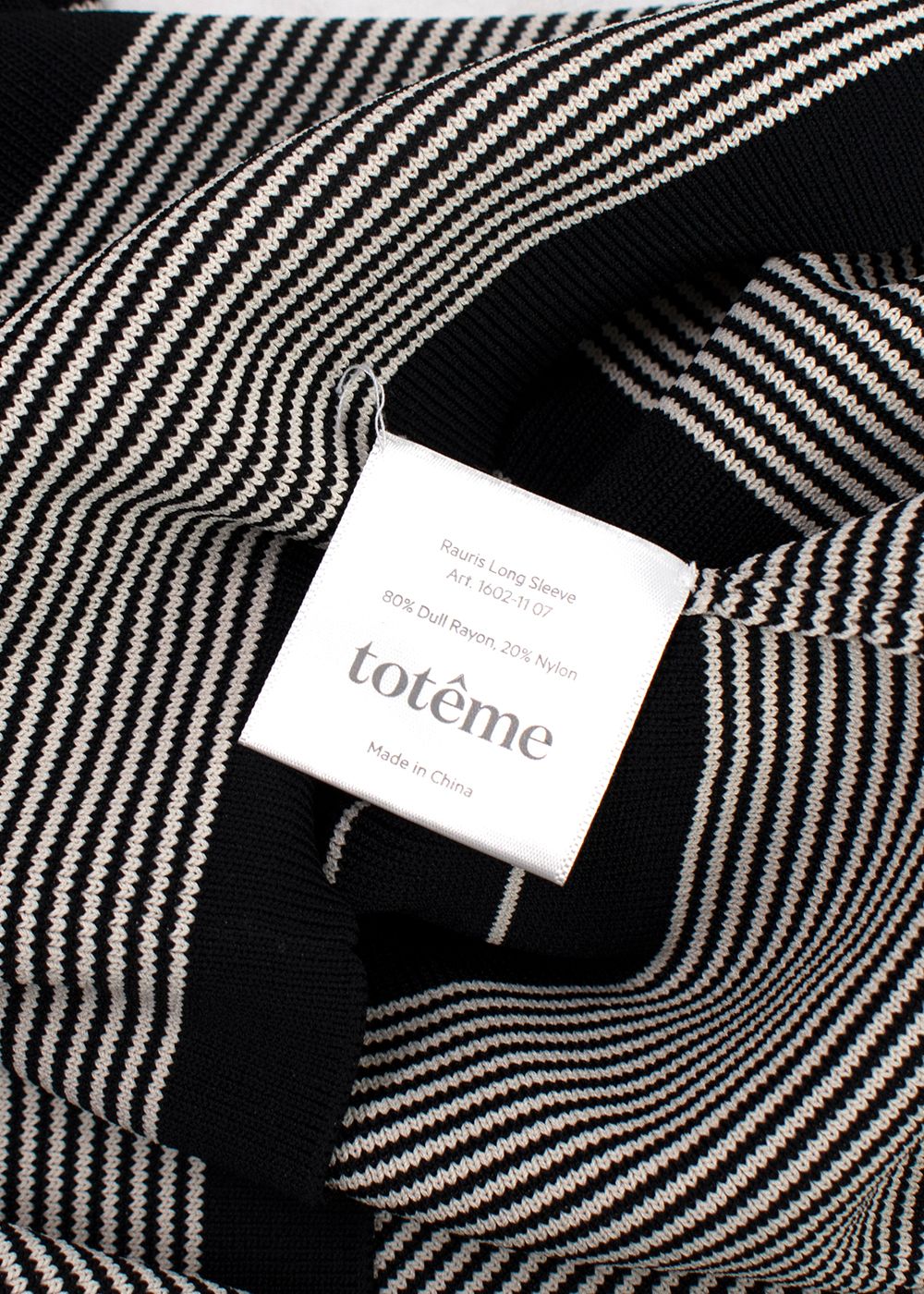 Toteme Black  White Rauris Striped Jumper Size M