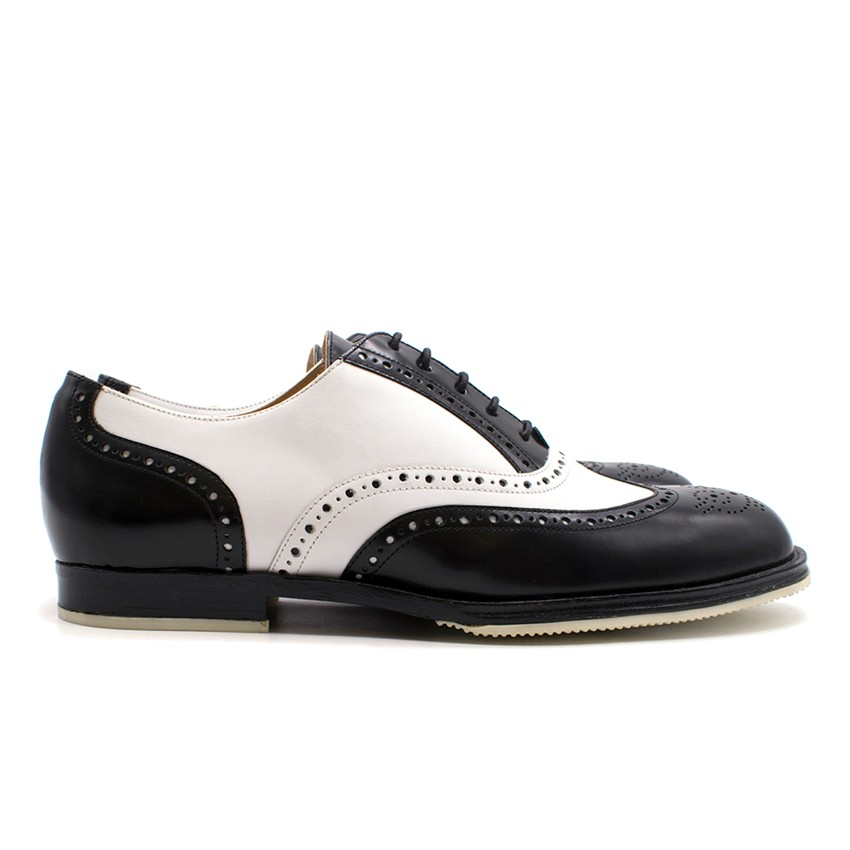 Men's T  F Slack Shoemakers Monochrome Leather Brogues Black