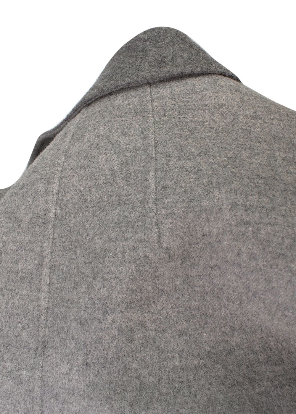 Preowned MaxMara Studio Grey Short Sleeve Wool Peacoat Size XS