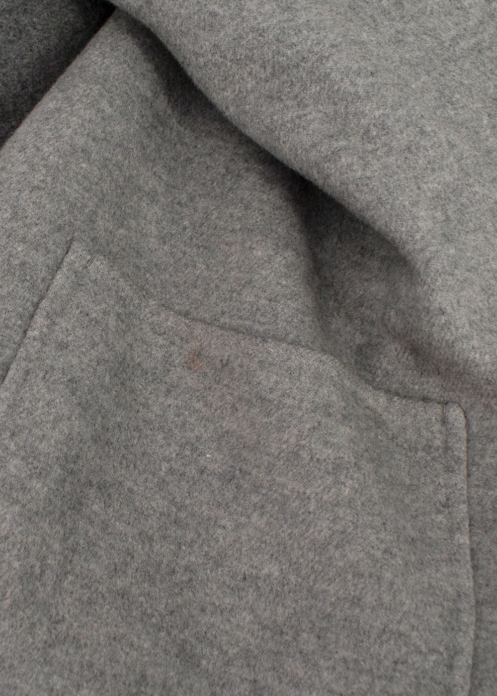 Preowned MaxMara Studio Grey Short Sleeve Wool Peacoat Size XS