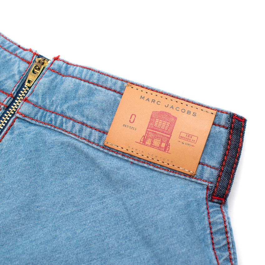 Boys Preowned Little Marc Jabobs Girls 6Y Denim Skirt Size 6 Years Blue cotton