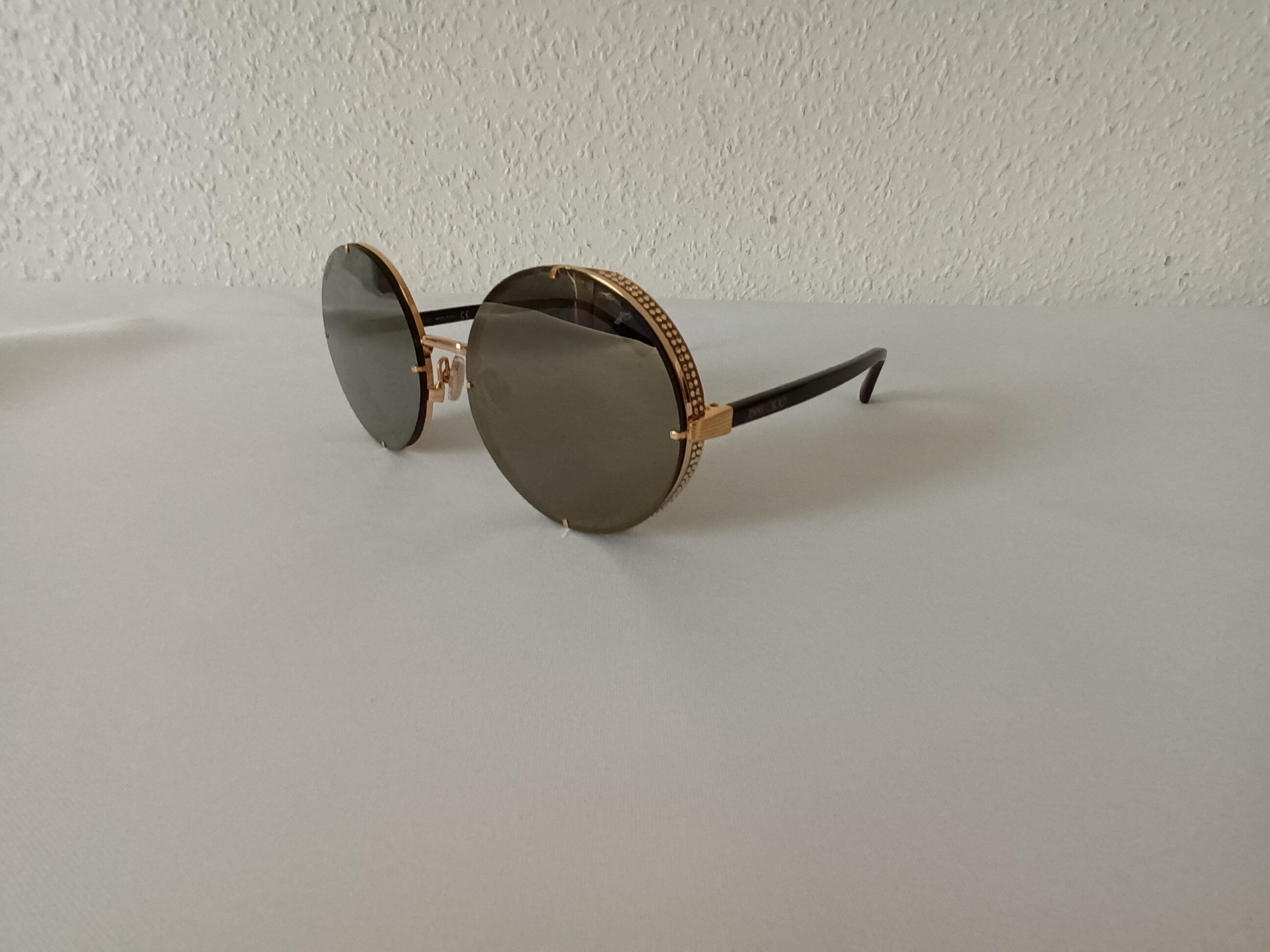 Jimmy Choo Round Lilo/S Sunglasses Size M Rose Gold and Gray metal