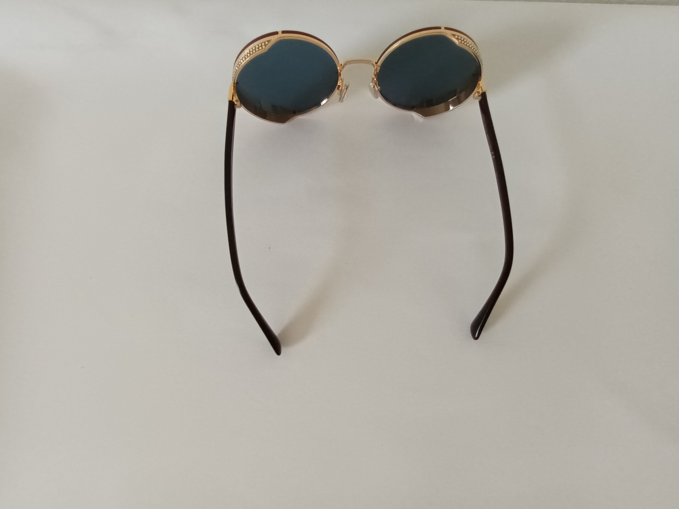 Jimmy Choo Round Lilo/S Sunglasses Size M Rose Gold and Gray metal