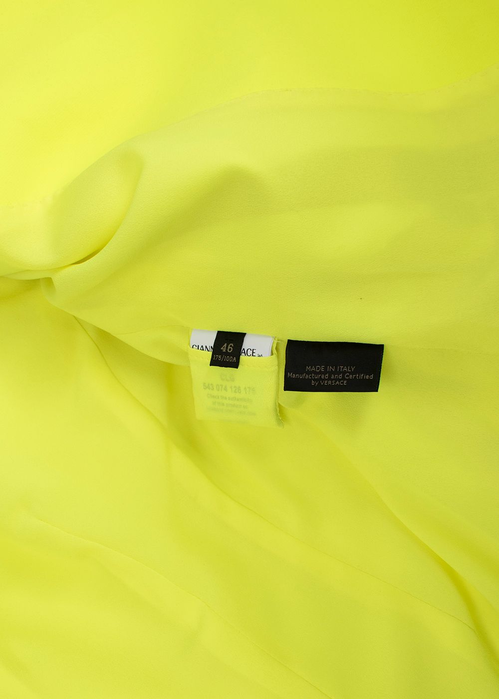 Preowned Versace Neon Yellow Single Breasted Blazer Size L polyester