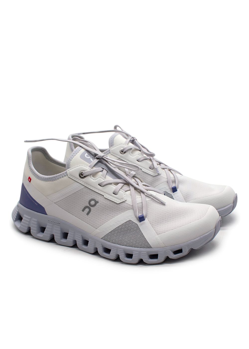 On Running Undyed Nimbus Cloud X 3 AD Trainers White, Purple polyester/rubber