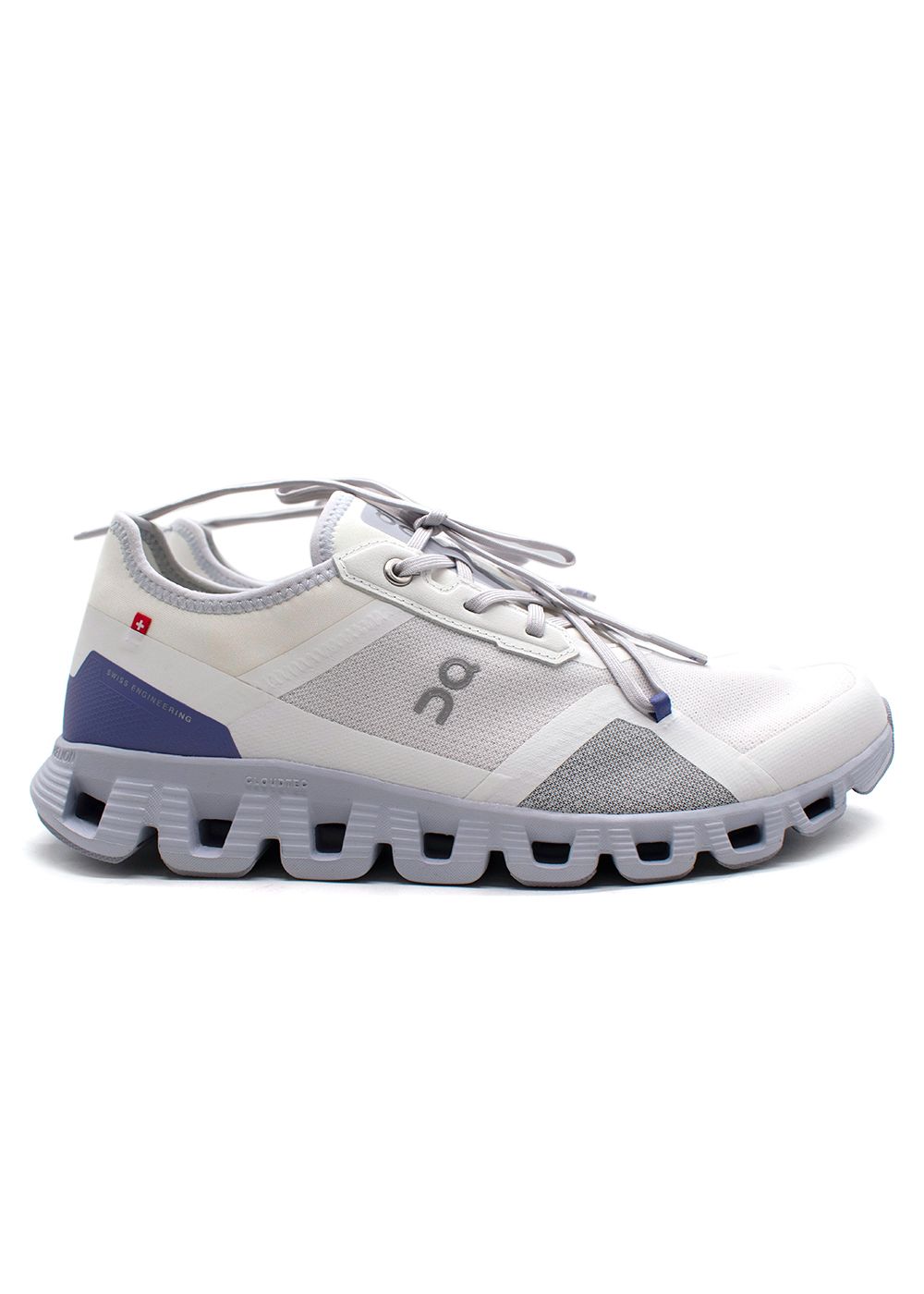 On Running Undyed Nimbus Cloud X 3 AD Trainers White, Purple polyester/rubber