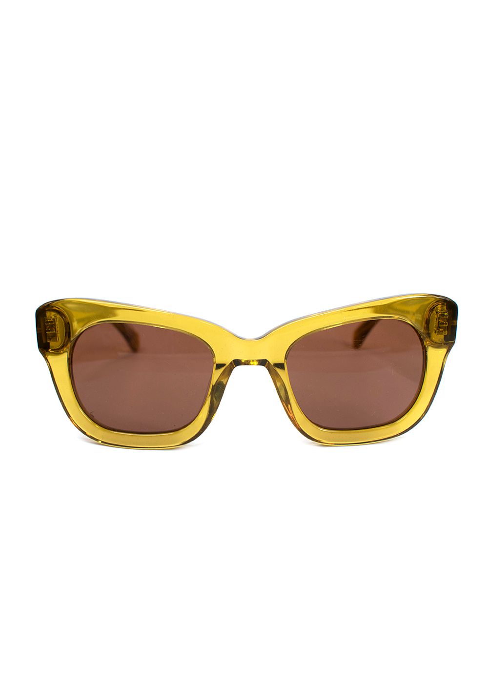 Sun Buddies Yellow Ethan Cat Eye Sunglasses acetate