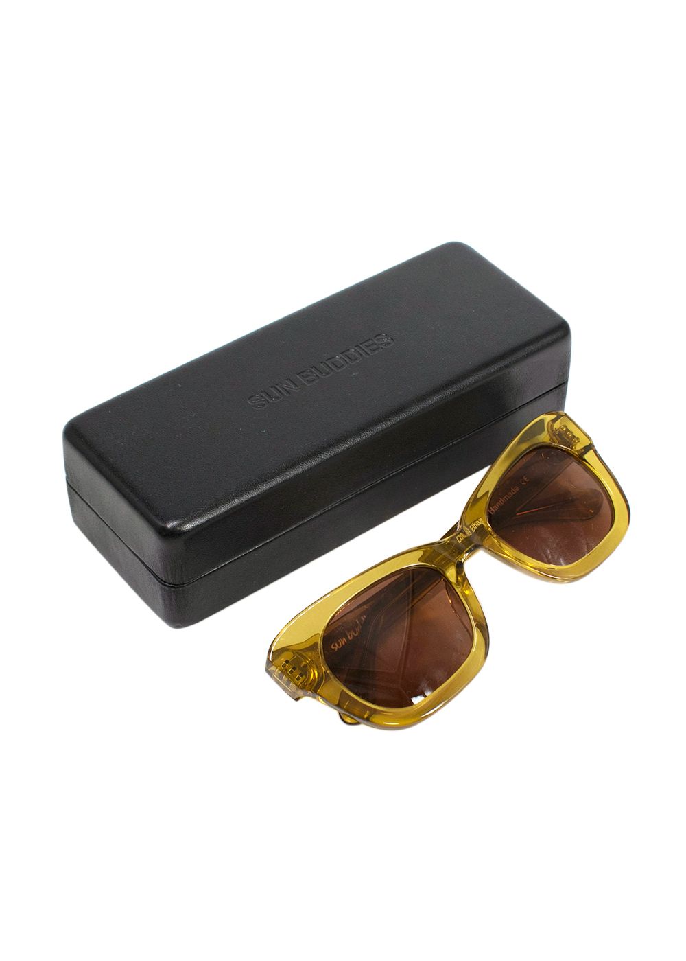 Sun Buddies Yellow Ethan Cat Eye Sunglasses acetate