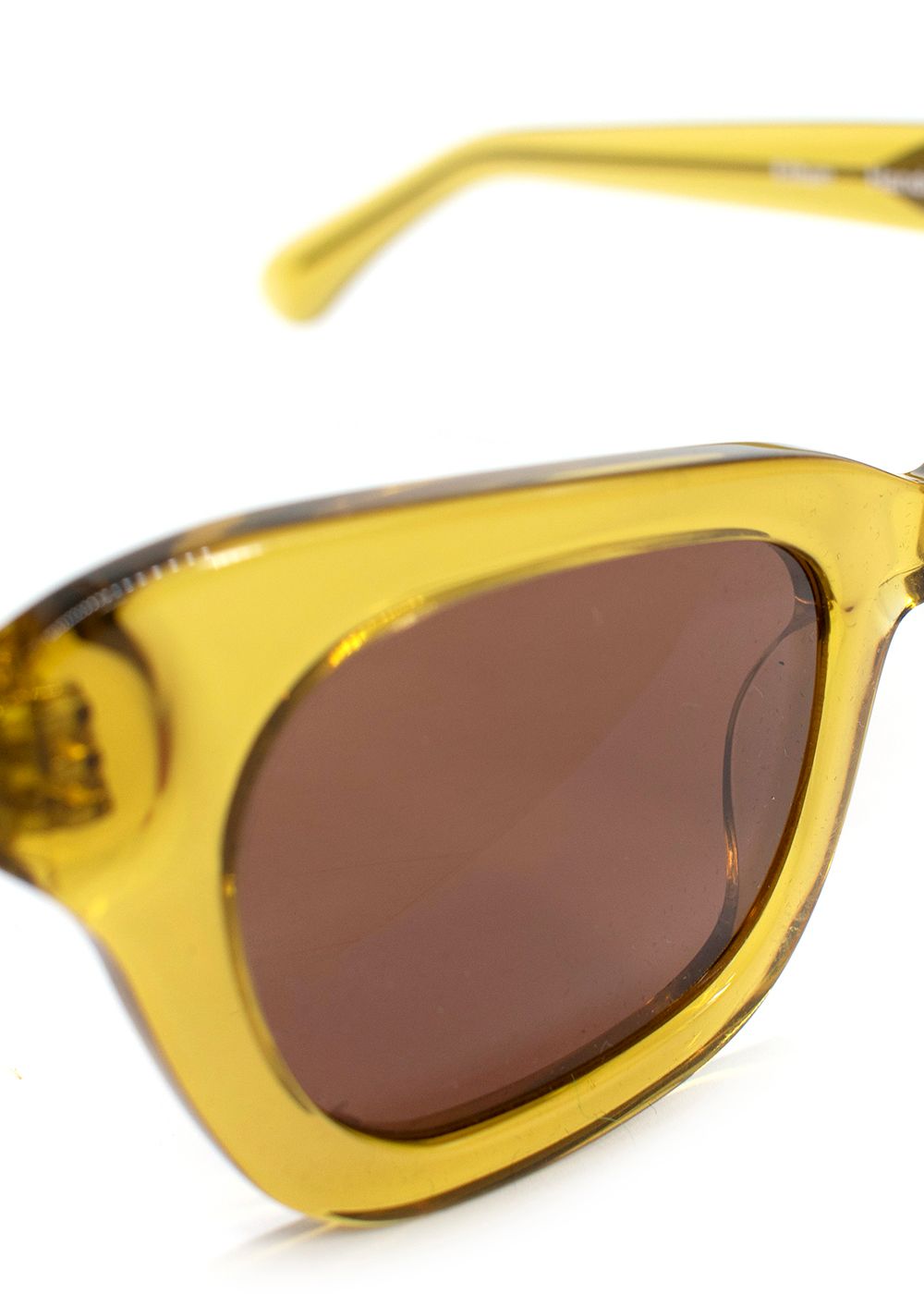 Sun Buddies Yellow Ethan Cat Eye Sunglasses acetate